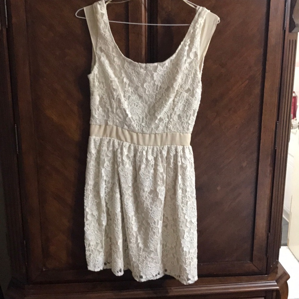 Lace off white dress